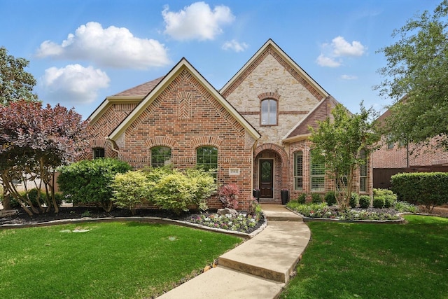 15031 Bardwell Ln, Frisco, TX 75035 - french provincial home with a front yard and brick siding