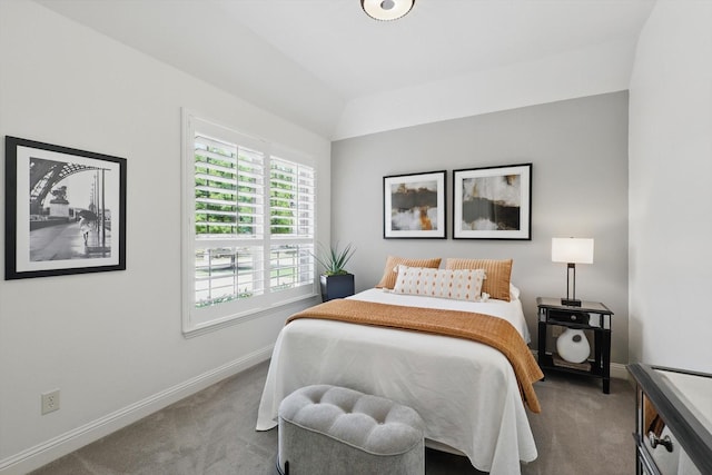 bedroom featuring carpet floors and baseboards