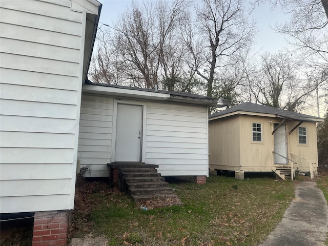exterior space featuring entry steps