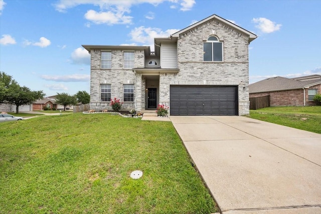 5712 Goldfinch Way, Dallas, TX 75249 - view of front of house featuring fence, an attached garage, driveway, and a front lawn