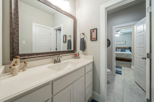2033 Antler Loop, Poolville, TX 76487 - ensuite bathroom with vanity and ceiling fan