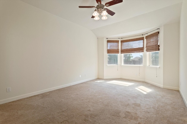 403 Connemara Trl, Celina, TX 75009 - carpeted spare room with a ceiling fan, baseboards, and vaulted ceiling