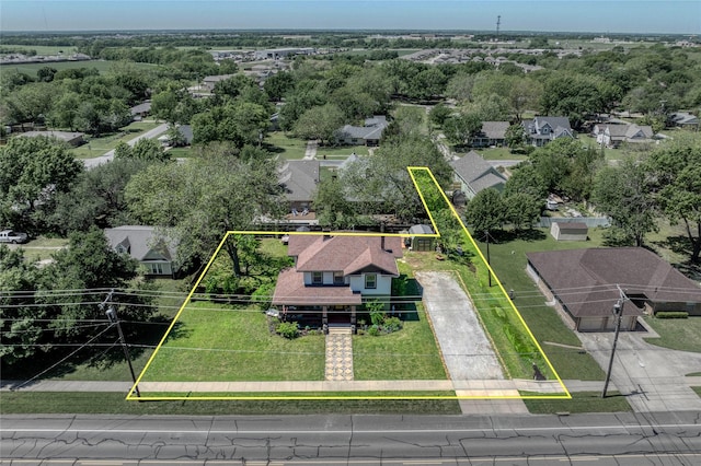 bird's eye view featuring a residential view