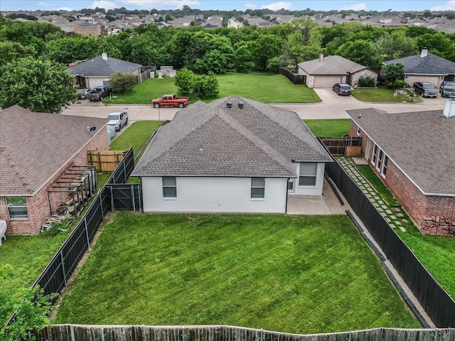 drone / aerial view with a residential view