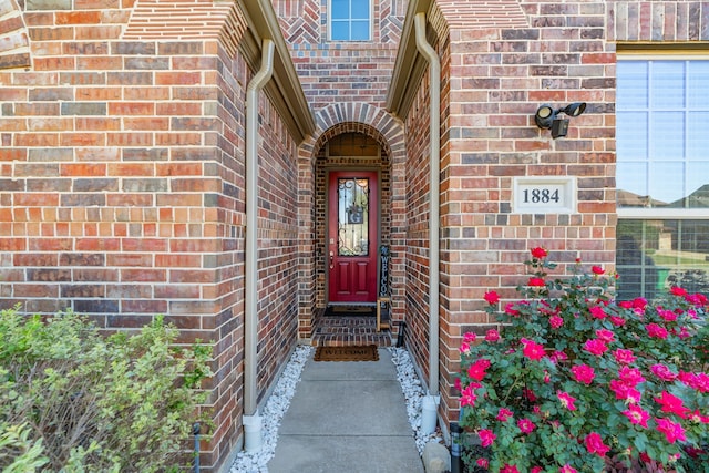1884 Knoxbridge Rd, Forney, TX 75126 - view of exterior entry featuring brick siding