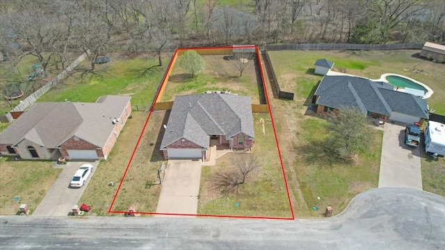 birds eye view of property