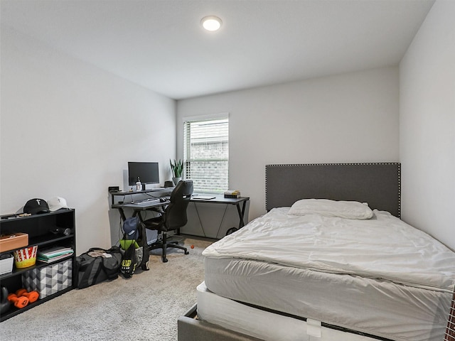 bedroom with carpet