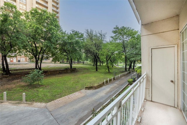 view of balcony