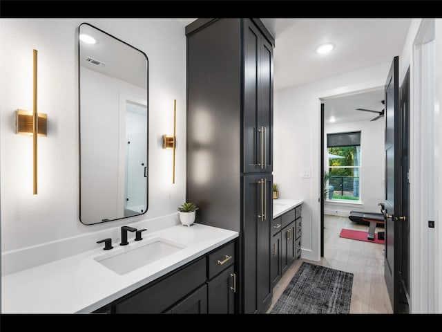 612 Glade Stream Ct, Azle, TX 76020 - full bath with vanity, visible vents, and recessed lighting