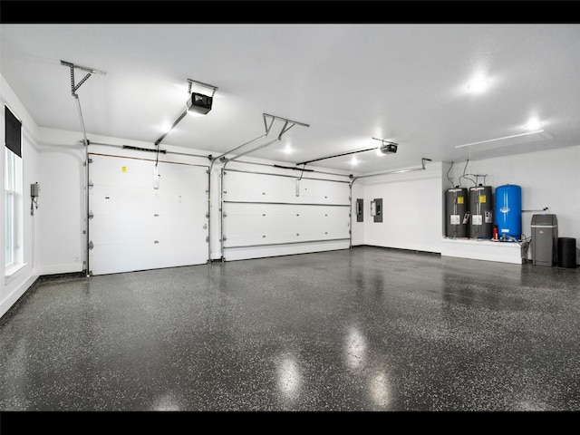 612 Glade Stream Ct, Azle, TX 76020 - garage with water heater, electric panel, and a garage door opener