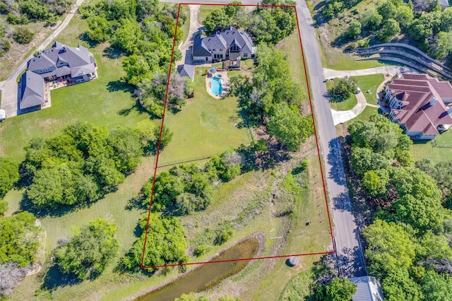 101 Crest Canyon Dr, Fort Worth, TX 76108 - aerial overview of property's location featuring property parcel outlined