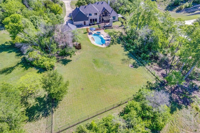 101 Crest Canyon Dr, Fort Worth, TX 76108 - aerial view of property and surrounding area featuring a pool area