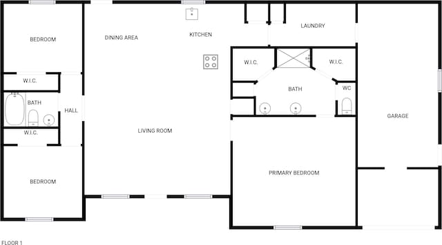 316 W 3rd Ter, Springtown, TX 76082 - floor plan