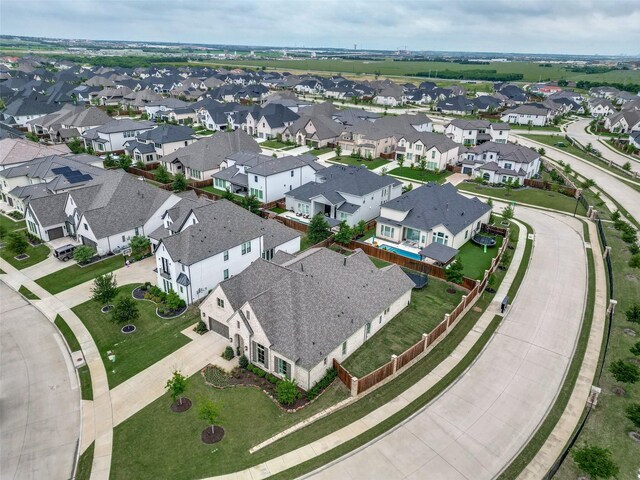 aerial view with a residential view