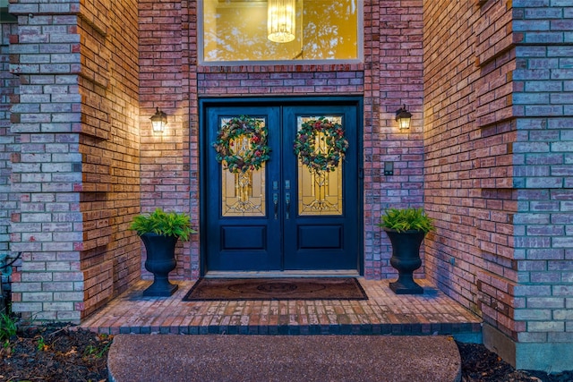 7021 Castle Creek Ct, Fort Worth, TX 76132 - entrance to property with french doors and brick siding