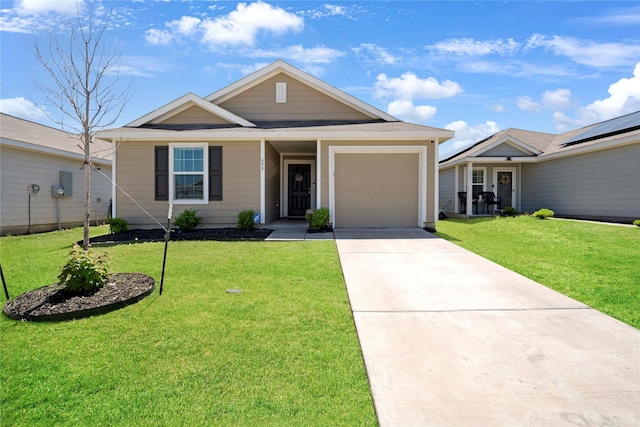609 Dashwood Dr, Princeton, TX 75407 - ranch-style house featuring a garage, a front yard, and concrete driveway
