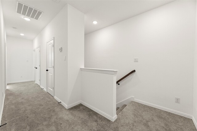 917 Janwood Dr, Plano, TX 75075 - corridor with an upstairs landing, carpet floors, baseboards, and recessed lighting