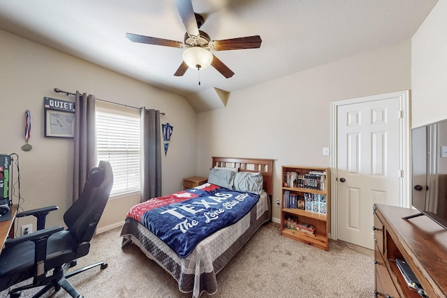 4001 Dellman Dr, Fort Worth, TX 76262 - bedroom featuring ceiling fan, baseboards, and light carpet