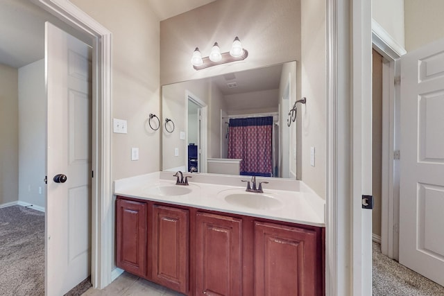 4001 Dellman Dr, Fort Worth, TX 76262 - full bathroom with a sink and double vanity