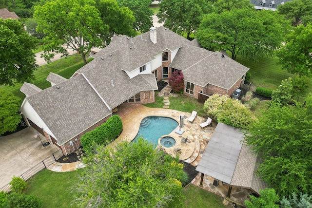 881 Saint James Ct, Fairview, TX 75069 - aerial view of property and surrounding area with a pool