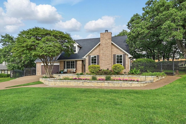 1457 Woodlawn Ct, Keller, TX 76262 - view of front of property featuring brick siding, driveway, a chimney, and a garage