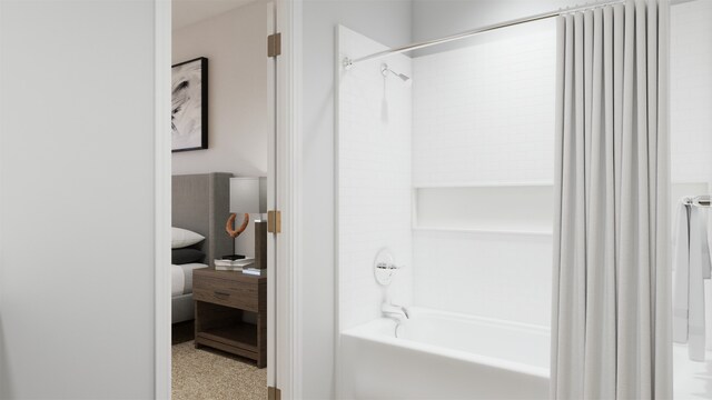 full bath with washtub / shower combination