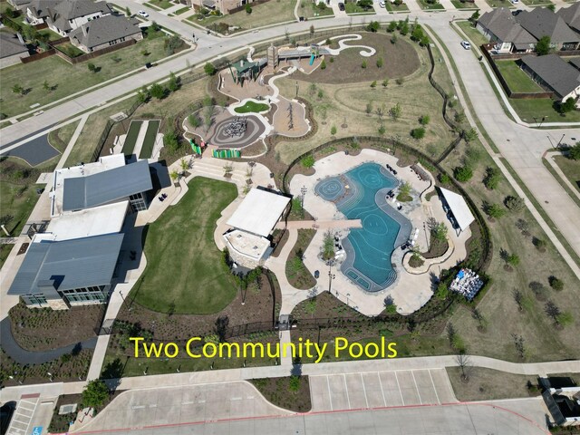 drone / aerial view featuring a residential view
