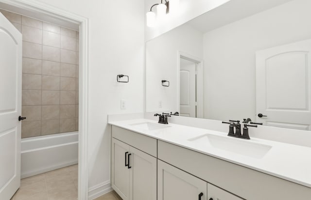 11205 Boyne Ave, Fort Worth, TX 76052 - full bath with double vanity and tile patterned floors