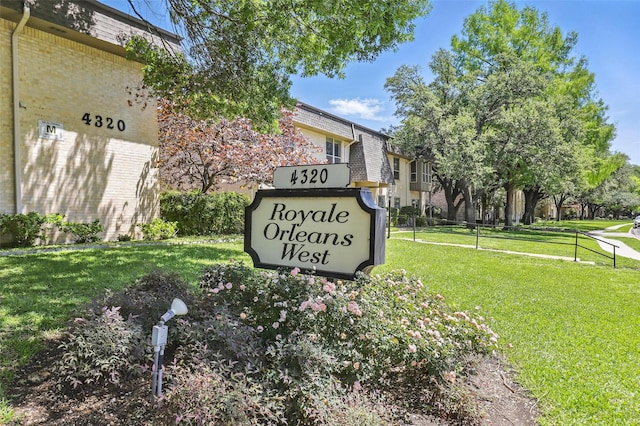 4320 Bellaire Dr S Unit 206W, Fort Worth, TX 76109 - community / neighborhood sign with a lawn