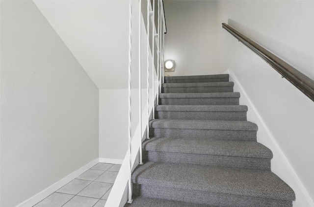 4320 Bellaire Dr S Unit 206W, Fort Worth, TX 76109 - stairway featuring tile patterned floors