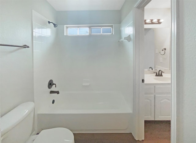 1005 Lake Hollow Dr, Little Elm, TX 75068 - full bath featuring toilet, vanity, and shower / tub combination
