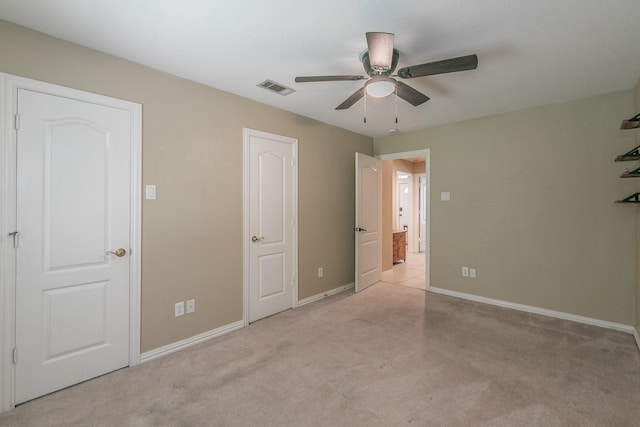 1944 Nottingham Dr, Kaufman, TX 75142 - unfurnished bedroom featuring baseboards, a ceiling fan, visible vents, and carpet