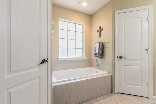 1944 Nottingham Dr, Kaufman, TX 75142 - full bathroom featuring a garden tub and tile patterned floors
