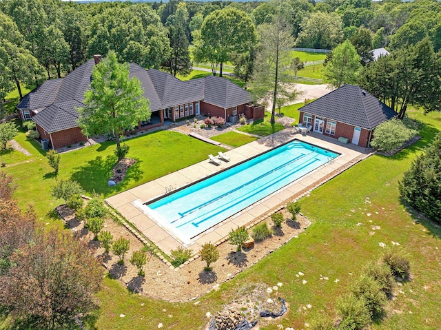 birds eye view of property