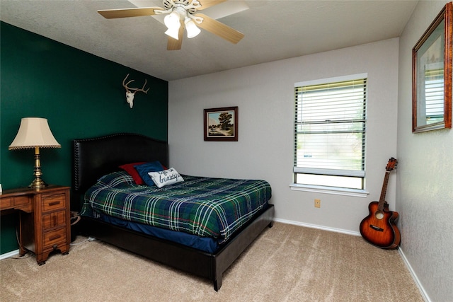 129 Highland Dr, Aledo, TX 76008 - bedroom with baseboards, ceiling fan, and carpet flooring