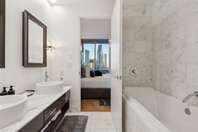 2200 Victory Ave Unit 2003, Dallas, TX 75219 - bathroom featuring connected bathroom and double vanity