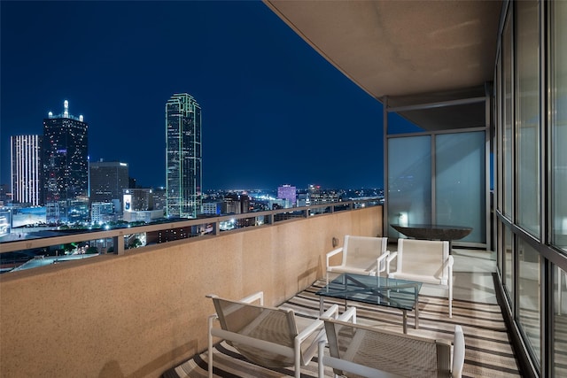 2200 Victory Ave Unit 2003, Dallas, TX 75219 - balcony at night with a view of city lights