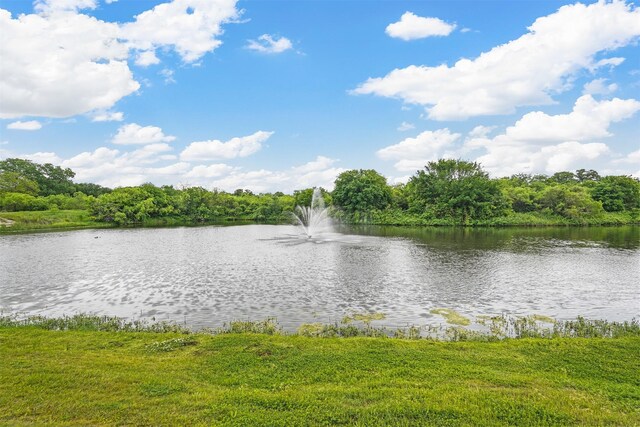 property view of water with a forest view