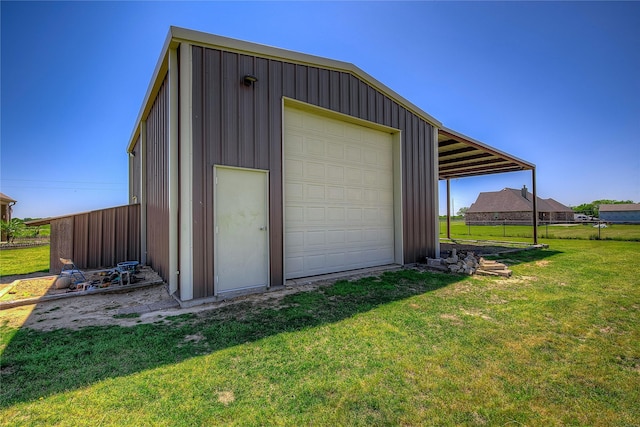 garage featuring a detached garage