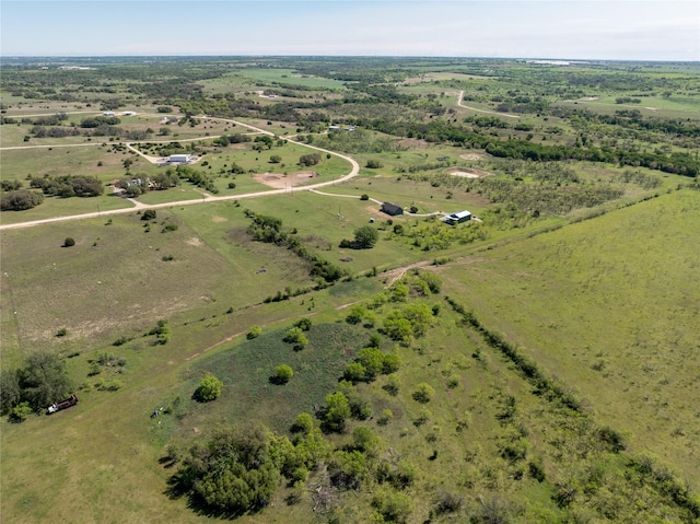 drone / aerial view featuring a rural view