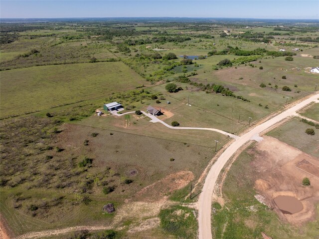 drone / aerial view with a rural view