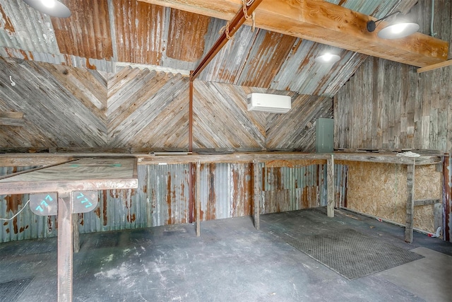 interior space featuring a wall mounted AC