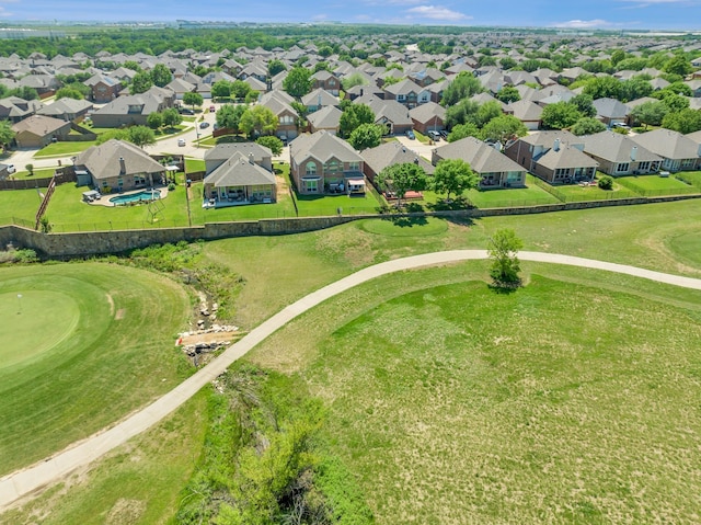 bird's eye view with a residential view and golf course view