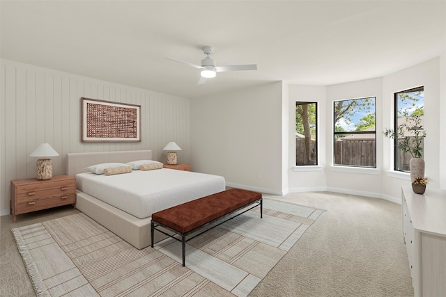 4524 Boston Dr, Plano, TX 75093 - bedroom featuring baseboards, ceiling fan, and light carpet