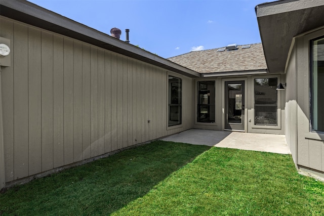 4524 Boston Dr, Plano, TX 75093 - property entrance with a lawn and a shingled roof