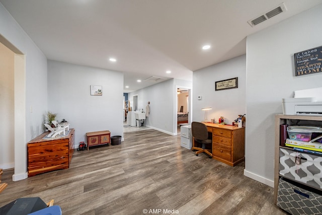 3734 Fm 600 S, Anson, TX 79501 - office space with recessed lighting, wood finished floors, visible vents, and baseboards