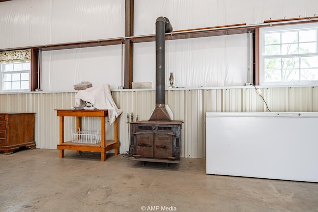 3734 Fm 600 S, Anson, TX 79501 - interior space featuring a wood stove