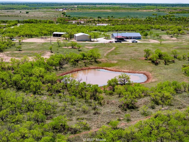 3734 Fm 600 S, Anson, TX 79501 - birds eye view of property featuring a rural view and a water view