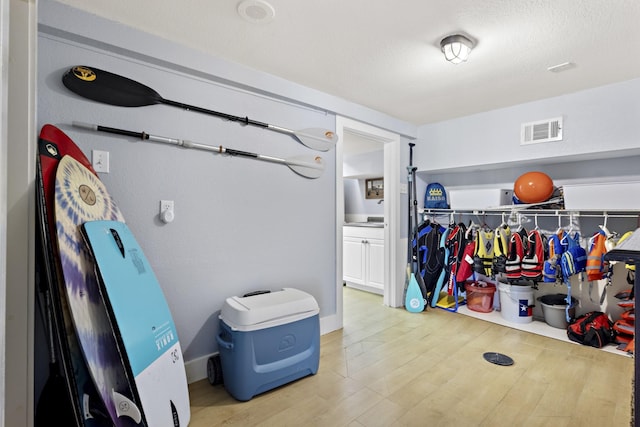 storage room featuring visible vents