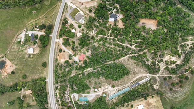 aerial view featuring a rural view